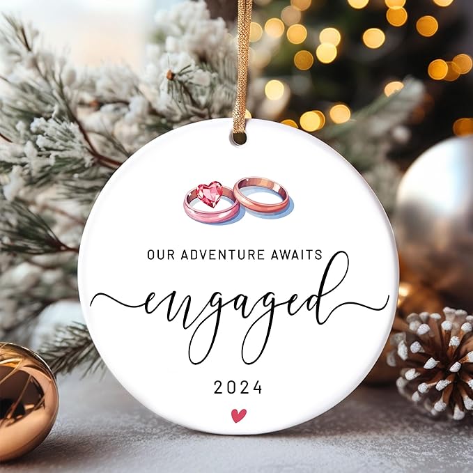 Engagement Christmas Ornament for Newly Engaged - Image 6