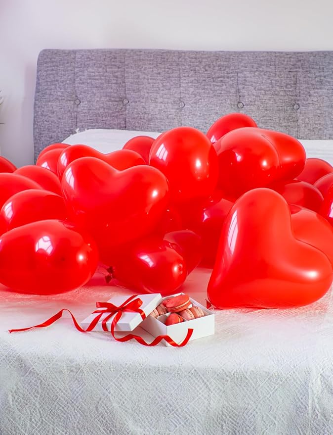 Red Heart Balloons, Romantic Valentines Balloons - Image 7