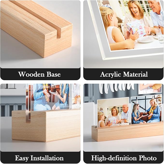 Personalized Birthday Gifts for Dad from Daughter Son, Custom Picture Frames - Image 8