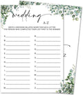 Eucalyptus Bridal Shower Game Cards by HOME