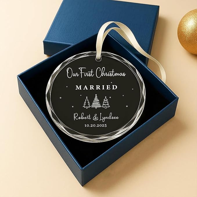 Personalized Glass Ornament 2025 - Image 3
