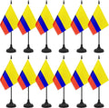 12 Pack Colombia Desk Flag Set, Colombian Table Office Flag, Small Miniature by Unknown