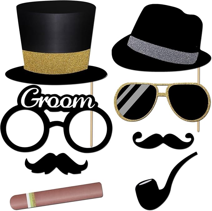 52pcs Wedding Photo Booth Props, Bachelorette Party Photo Booth Prop Kit - Image 3