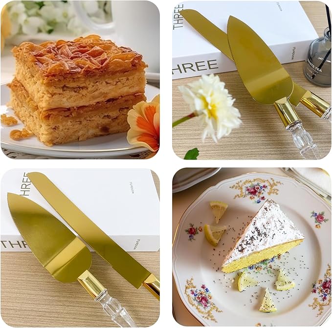 Elegant Cake Knife and Server Set - Image 4