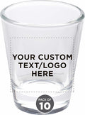 Custom Shot Glasses 1.75 oz. Set of 10, Personalized Bulk Pack by DISCOUNTPROMOS