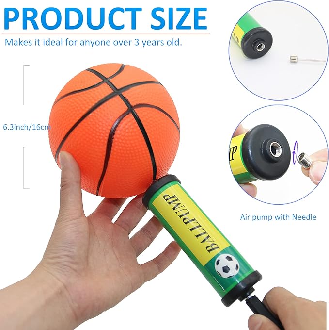 40Pcs Mini Basketball Set, PVC Indoor Outdoor Play, Pool Beach Basketball - Image 2