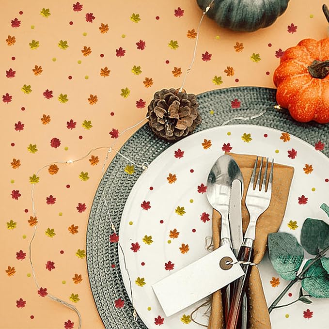 1500 Pcs Autumn Fall Table Confetti, Maple Leaf Decor Harvest Thanksgiving - Image 5