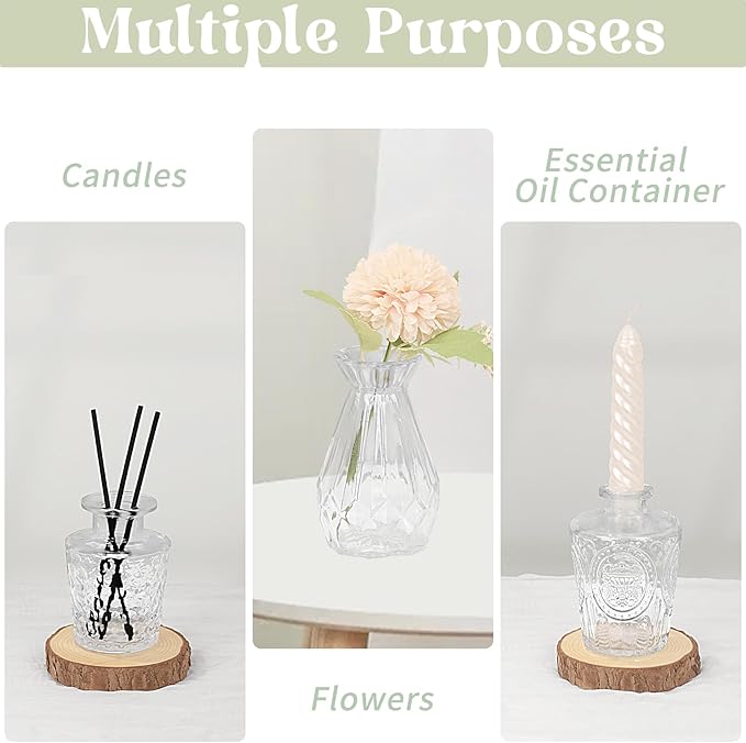 Set of 12 Glass Bud Vases-Small Vases - Image 4
