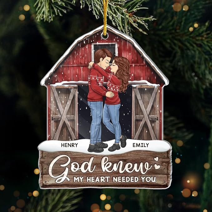 Pawfect House God Knew My Heart Needed You, Personalized Christmas Ornaments by PawfectHouse