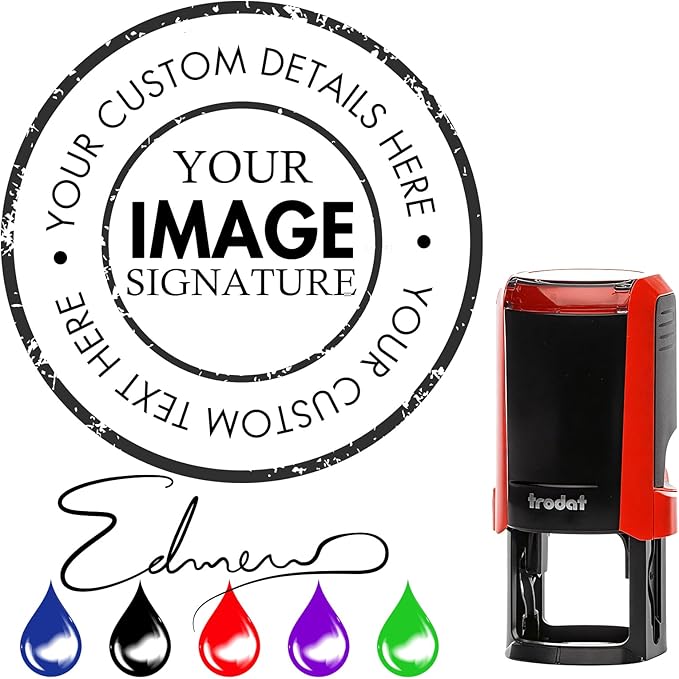 Custom Logo Stamps Self Inking, Customized Address Name Stamp, Personalized by Unknown
