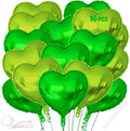 16 Pcs Heart Balloons, 18 Inch Lime Green Love Heart Shaped Foil Balloons by VHUWE