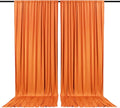 2 Panels Deep Orange Backdrop Curtain, 10 x 10 Feet Background Curtains by Zankubom