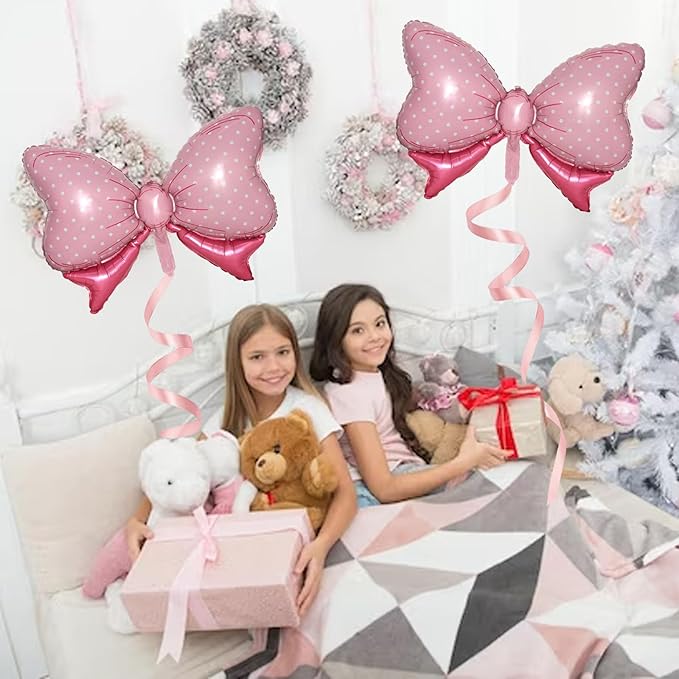 36 Inches Bow Foil Balloon Huge Bowtie Pink Balloon - Image 3