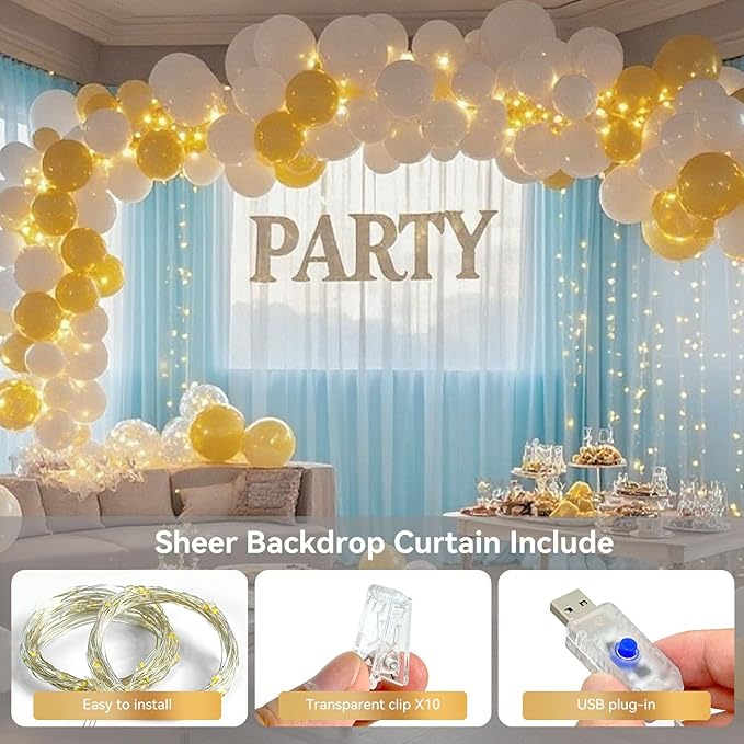 10×8ft Tulle Backdrop Curtains - Image 2
