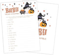 Baby Shower Games, Halloween Baby Word Scramble, 25 Double-Sided Game Cards + 1 by Beshoul