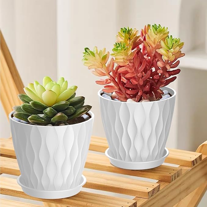 12 Pack 4 Inch Small Plant Pots - Image 6