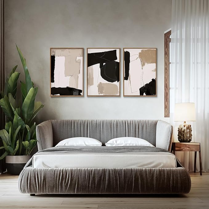 myusuar 3 Piece Large Modern Abstract Canvas Framed Wall Art - Image 5