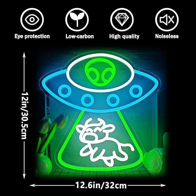 Alien Neon Sign Dimmable UFO Neon Signs - Image 6