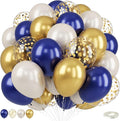 Navy Blue and Gold Balloons by Togvu