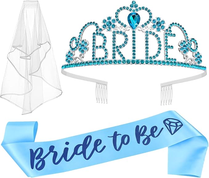 JETKONG 3 Pcs Bachelorette Party Decorations "BRIDE" Crown, Bride to Be by JETKONG