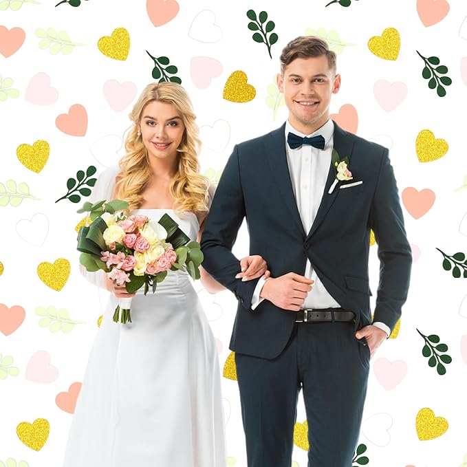 200PC Heart Wedding Confetti Greenery Eucalyptus Table Scatters - Image 3