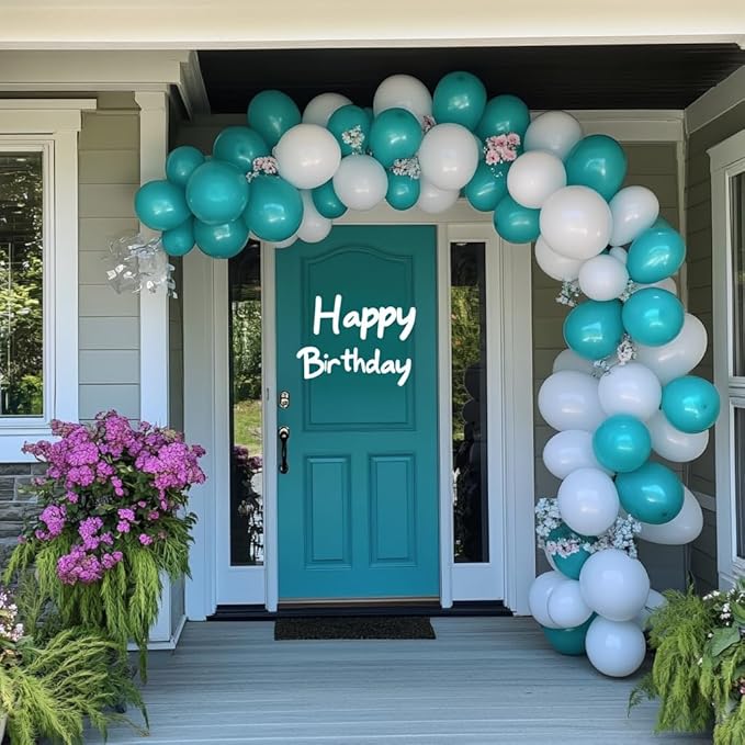Bezente Teal Balloons Latex Party Balloons, 100 Pack 12 inch Round Helium - Image 7