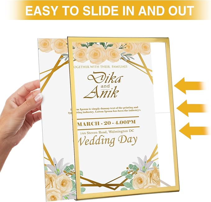 EHWINE 12 Pack Acrylic Sign Holder 4 x 6, Slanted Back Paper Holder Clear - Image 5