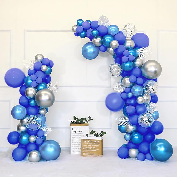 Netnology Blue Silver Balloons Set - Image 6