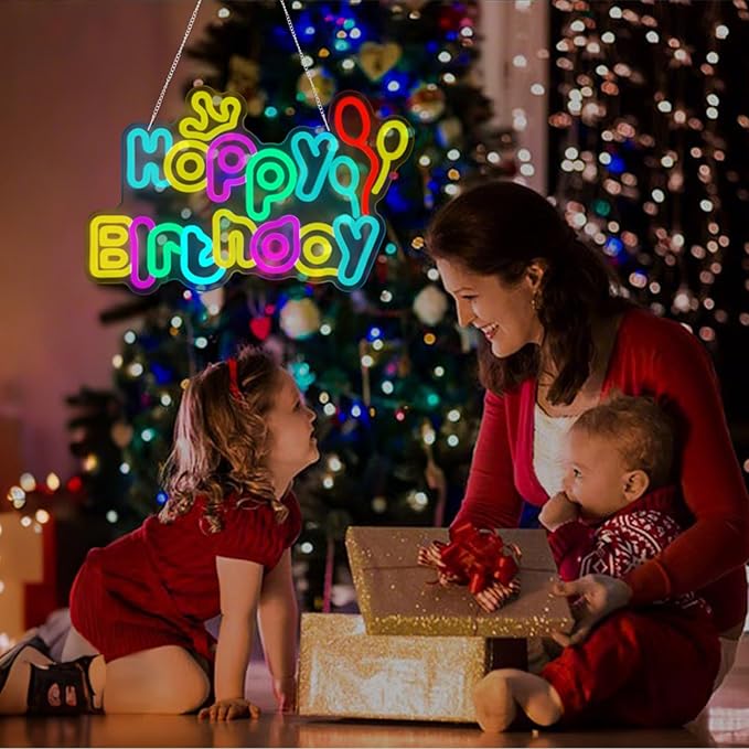 Happy Birthday neon signs，USB Powered Dimmable LED Colorful Lights - Image 9