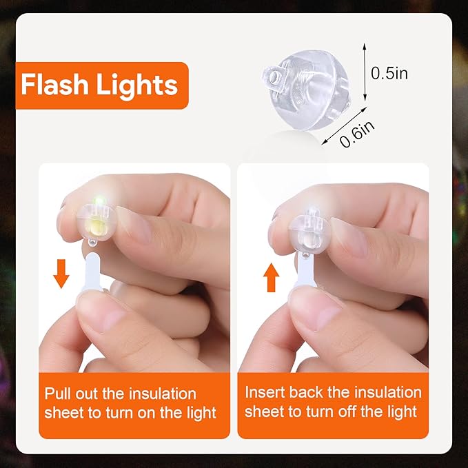 50PCs Mini Led Lights, Blinking Led Balloons Light - Image 4