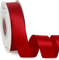 Ribbli Double Faced Red Satin Ribbon, 1” x Continuous 25 Yards, Fabric Ribbon by Ribbli
