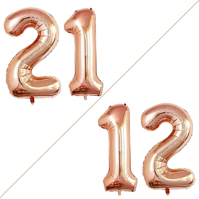 GOER Number 12 Balloons for 12th Birthday Sweet 12 Party Decorations, 42 Inch by GOER