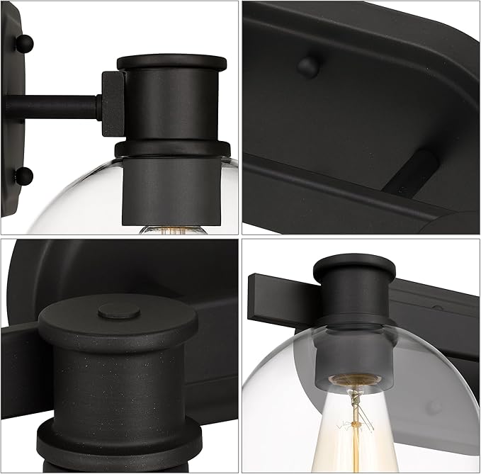 Dan Modern Farmhouse 2-Light Vanity Light Wall Sconce Lighting - Image 5