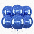 6Pcs Royal Blue Round Foil Balloons, Giant 4D Round Ball Balloons, 22 Inch by Adorely