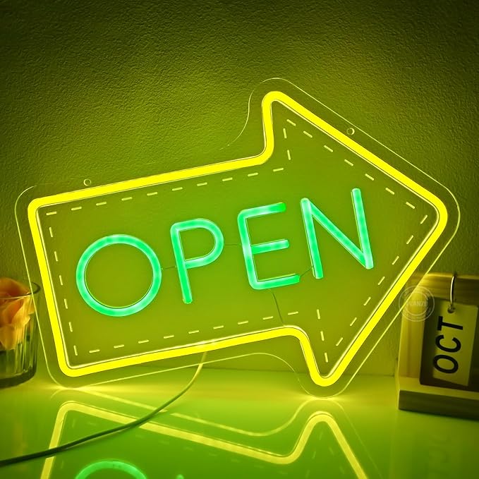 Planzo Open Neon Sign LED Beer Bar Open Neon Light - Image 6