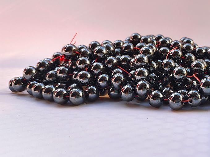 Stone Beads 8mm 100pcs Black Hematite Beads Round Loose Gemstones Beads - Image 4