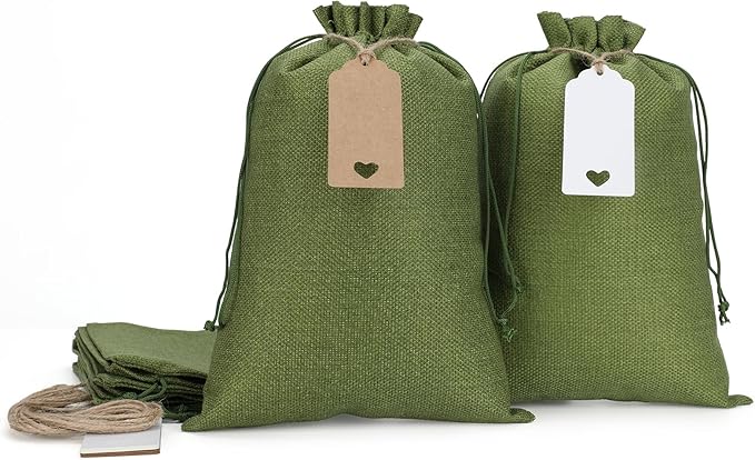 Tapleap Burlap Bags with Drawstring by Tapleap