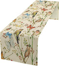 Brown Bird Floral Table Runner Spring Flower Kitchen Table Decoration Suitable by ICMOLYYENLO
