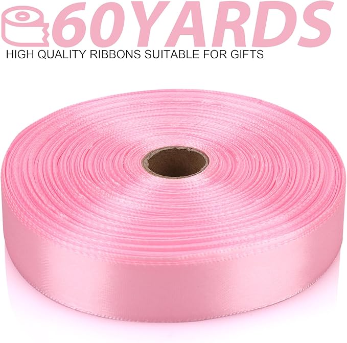 Light Pink Satin Craft Ribbon - Image 2