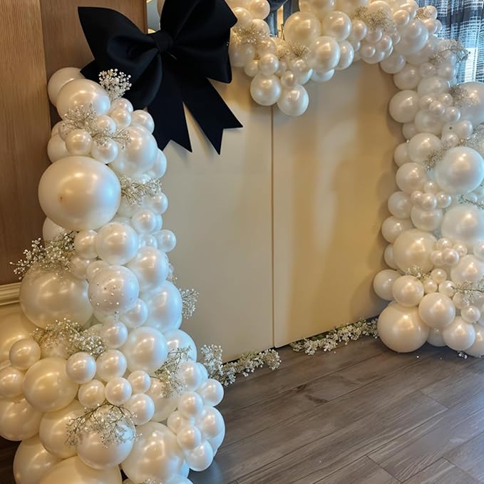 Double Stuffed Pearl Balloons, Two Types Double Stuffed Sand White Balloon - Image 7