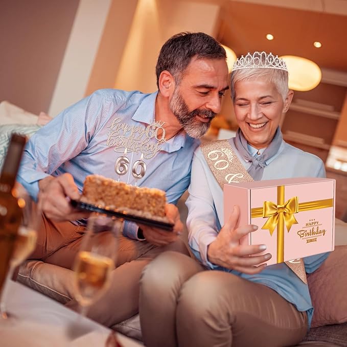 60th Birthday Decorations for Woman, Including 60th Birthday Sash and Crown - Image 2