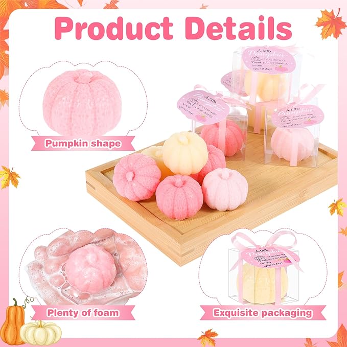 30 Set Pumpkin Soap Baby Shower Favors - Image 5