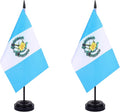 Guatemala Desk Flag 12" Solid Pole Deluxe Set Guatemalan Flags Banner Mini by Unknown