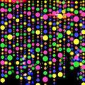 120feet UV Round Dot Paper Neon Garland Neon Streamers Decorations UV Reactive by WELITTCON