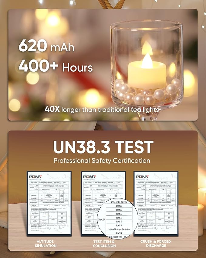 Homemory 12pcs Flameless LED Tea Lights - Image 5