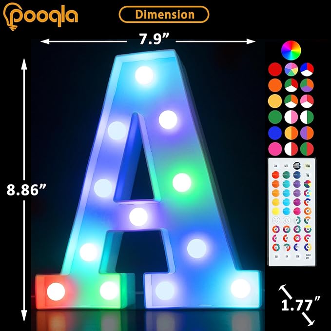 Pooqla Colorful Light Up Letters - Image 7