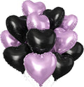 Black Purple Heart Balloons by Adorely