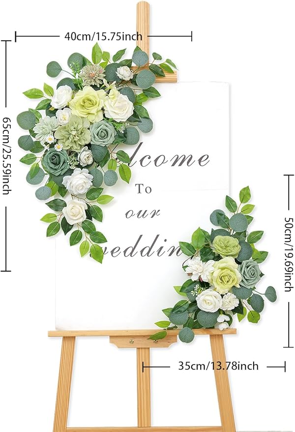 Pack of 2 Artificial Flowers for Backdrop Decoration, Wedding Arch Flowers - Image 2