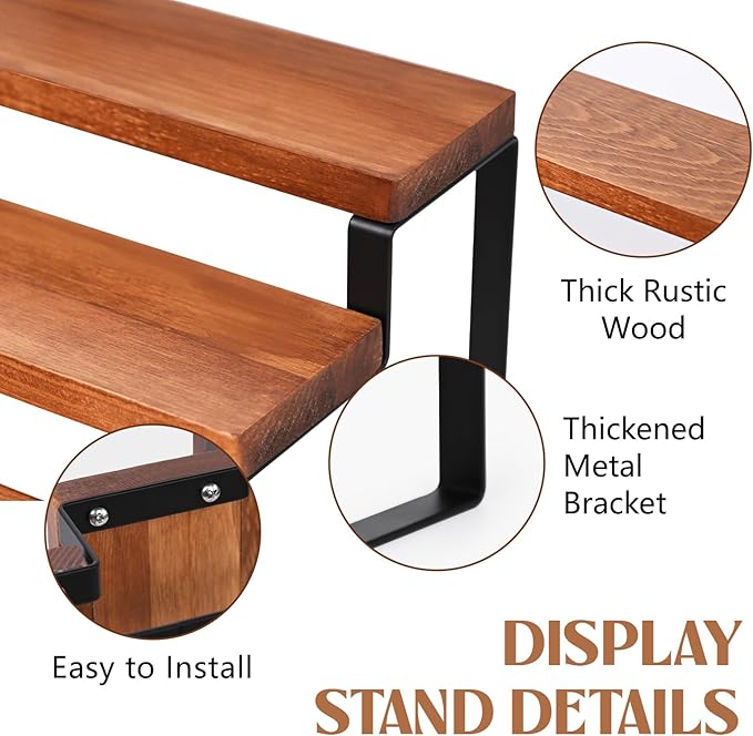 3 Tier Wooden Display Riser Stand Perfume Organizer - Image 5