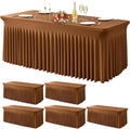 Wish Care 6 Pack Brown Spandex Table Clothes by WishCare